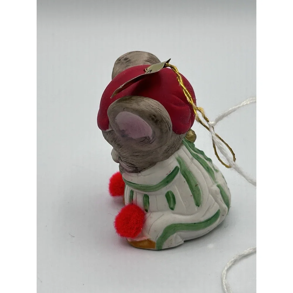 Jasco Little Chimer SLEEPY MOUSE Christmas Bell/Ornament 2-3/4